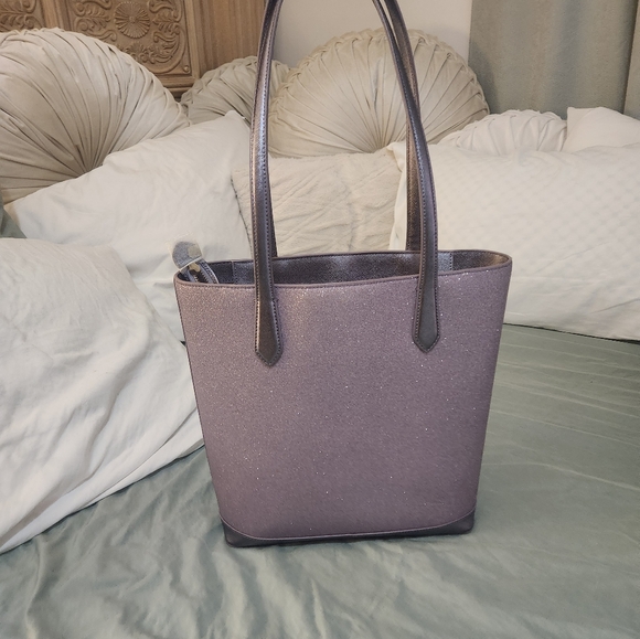 Kate Spade New York Lilac Frost Tinsel Glitter Tote Bag NWOT - Picture 6 of 8